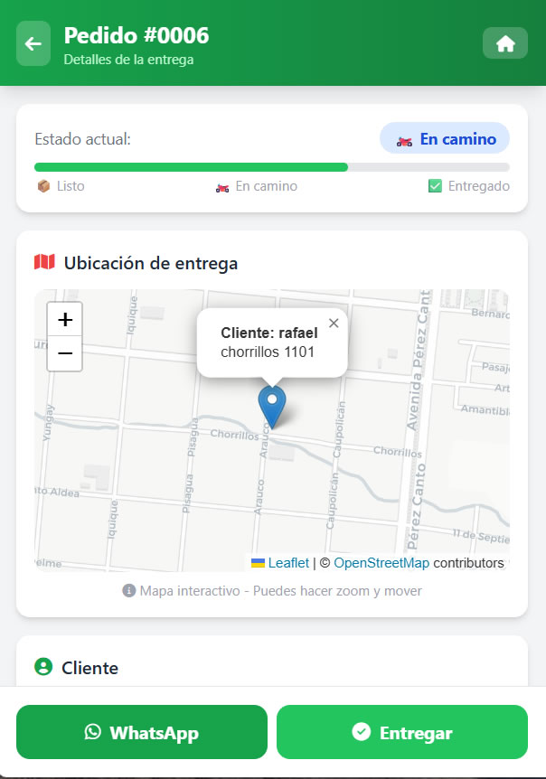 Detalle Delivery