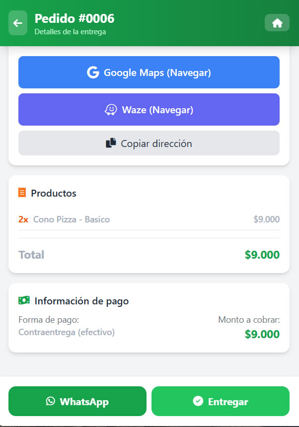 Entrega Delivery